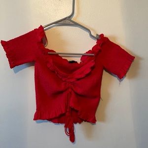 Off the shoulder crop top